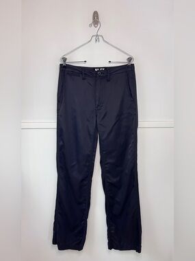 NLST by Nili Lotan S/S16 Black Satin Finish Utility Straight Leg Trousers